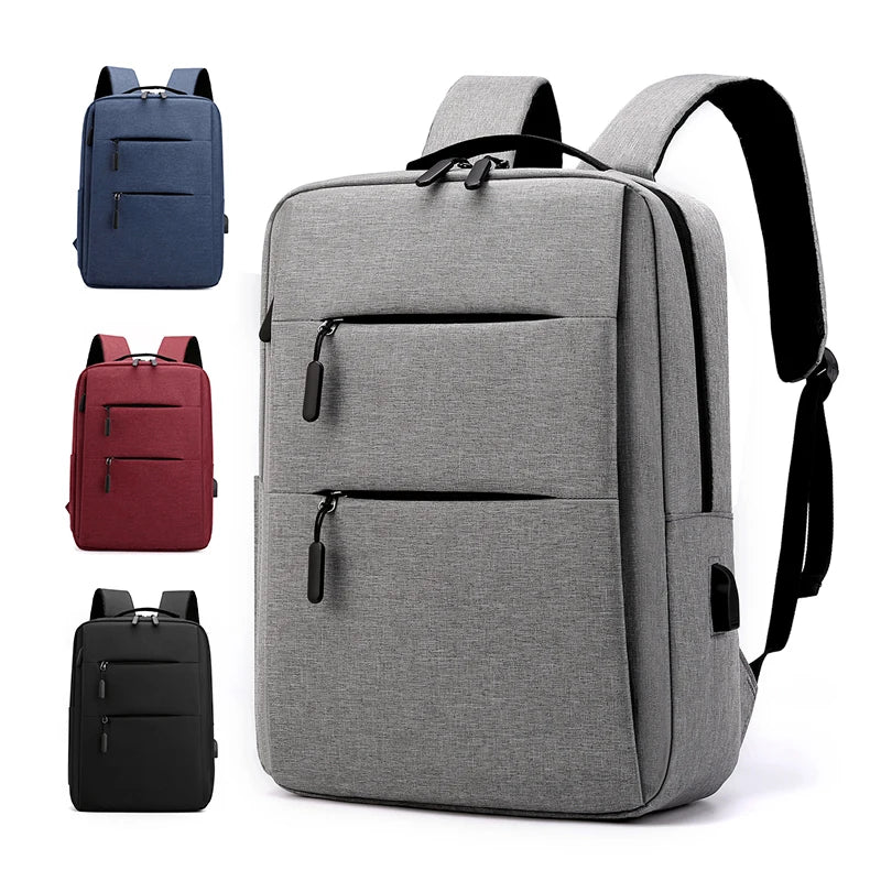 Hot Sales Custom Men Women Waterproof Wear-Resistant Business Laptop Backpack USB Charging Zipper Closure Durable for Office Use