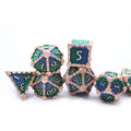 Custom Dice Polyhedral Metal RPG Dungeons & Dragons 7pcs Set