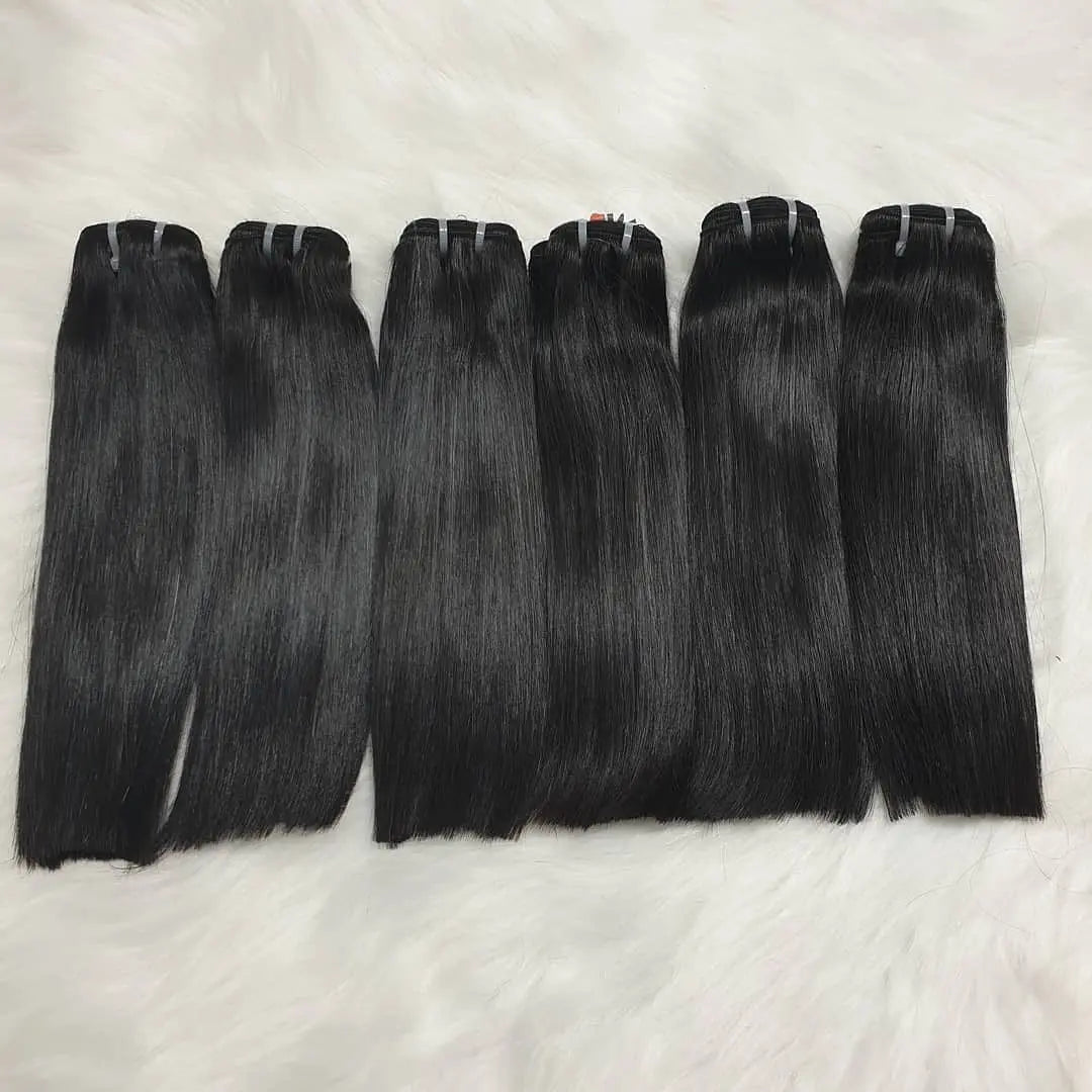 Raw Hair Wholesale Bone Straight Natural Black Color Vietnamese Virgin Human Hair Bundles Weft Extensions