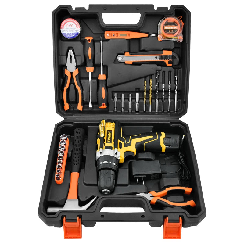 Impact Drill Household Drill Lithium Battery Second Gear Electric Lithium Electric Drill 31 Sets