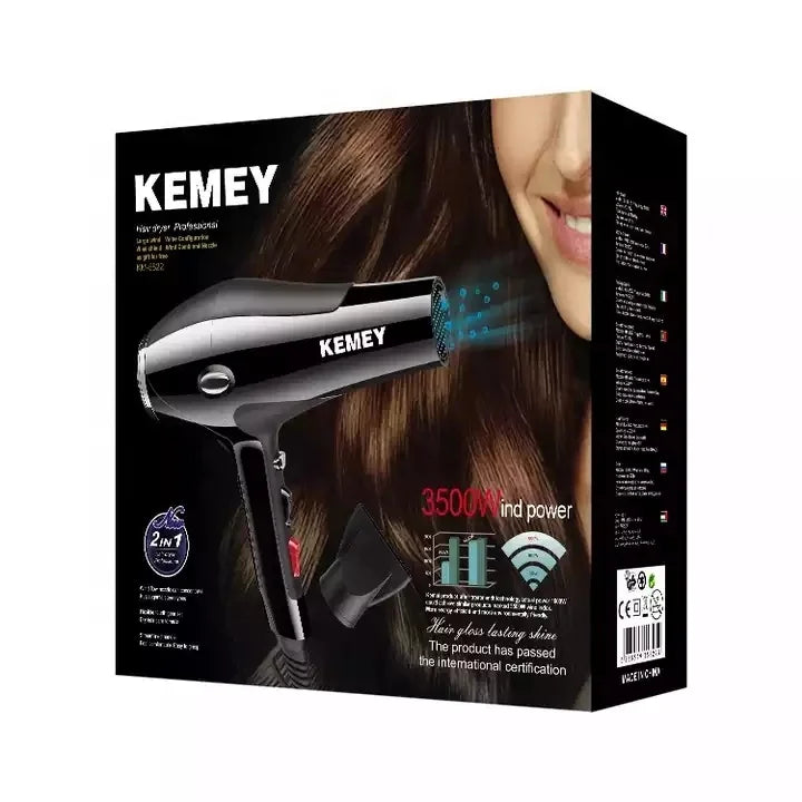 Hot Selling KEMEY KM 5822 Salon Professional 3500W High Power Cheap Luxury Hair Dryer