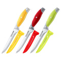 Little Cook Boning Knife Ergonomic No-slip Rubber Handle with Stainless Steel Sharp Edge for Meat Cutting Filet Knife