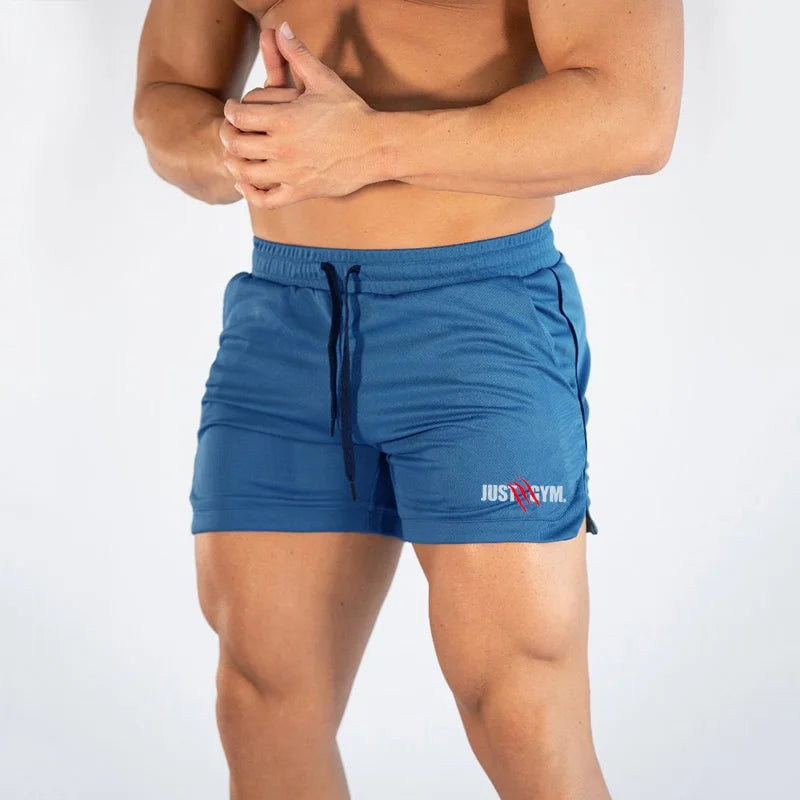 Wholesale Men Running Gym Sport Training Jogging Fitness Mesh Shorts Summer  Solid Color Quick Dry Polyester Breathable Pants