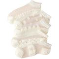 Women's Cute Ankle-See Through Sheer Mesh Heart Floral Socks Knitted Winter Animal Pattern