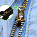Wholesale Vintage Metal Chain Zipper Pull 5# Brass Metal Zipper with Rose Gold Tooth Thick Cloth Tape Hot Sale for Manufacturers