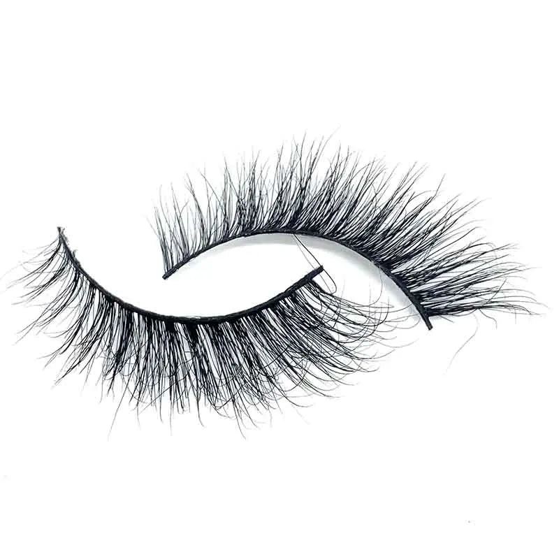 Black Cotton Band Strip Lashes Handmade Natural 3D Mink Lashes Wholesale Premium Mink Eye Lashes