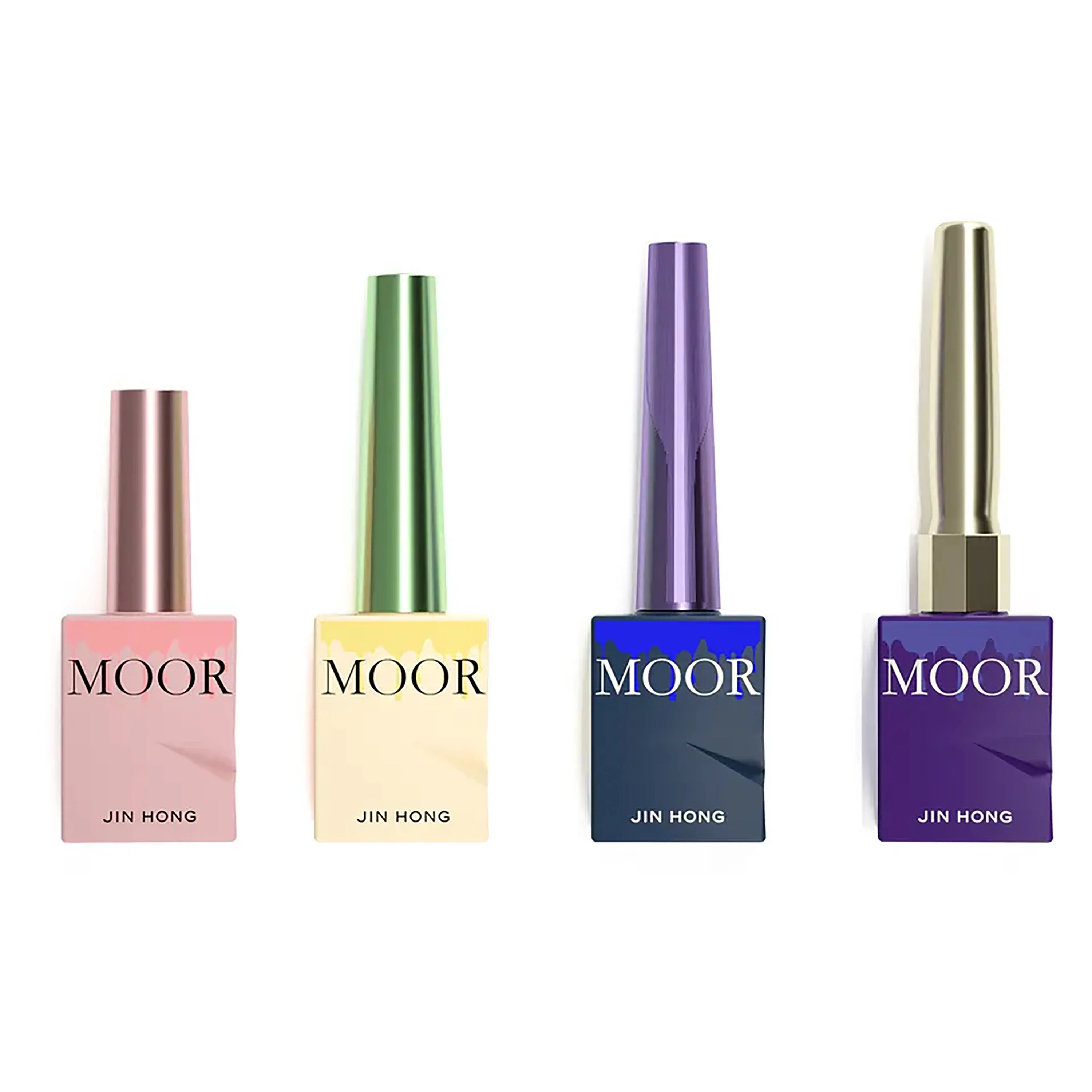 10ml Fancy Chrome Base Gel Glass Bottle Quare Gel Oil Top Coat Container 4 in 1 Base Coat Gel Nail Polish Packaging Box