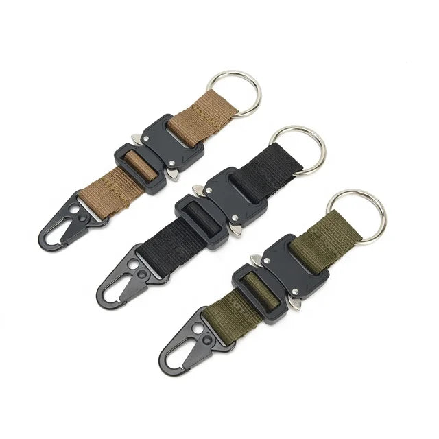 Yakeda Multi-Functional Key Ring Duty Quick Release Holder Carabiners EDC Tactical Buckle Molle Climbing Carabiner Hook