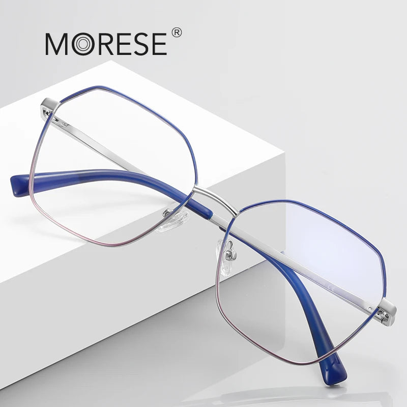 MORESE 3090 Metal Optical Glasses Frames Fashion Anti-blue Light Glasses Women