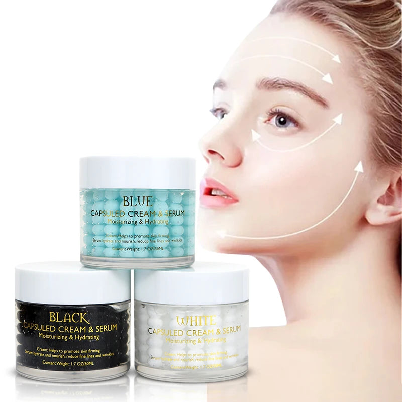 Moisturizing Hydrating Firming Reduce Fine Lines and Wrinkles Black Capsule Cream & Serum MegaBDM