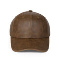 Classic Vintage Washed Distress PU Leather Baseball Cap Hat Men Women Adjustable Trucker Hat Punk Rock Style PU Leather Dad Hat