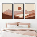 Nordic Abstract Pastel Pink Sun Poster Modern Room Decoration Wall Paintings Abstract Canvas Aesthetic Girl Bedroom Decoration