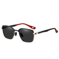 Square Metal Frame Polarizing Glasses Cycling Driving Fishing Polarized Sunglasses for Men and Women Matte Finish