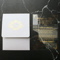 Gold Foil Acrylic Wedding Invitations with Envelope