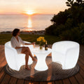 Bar Chairs in Hourglass Shaped for Nightclub Fashion Decor Outdoor LED Furniture Balcony Tables with Fancy Ambience