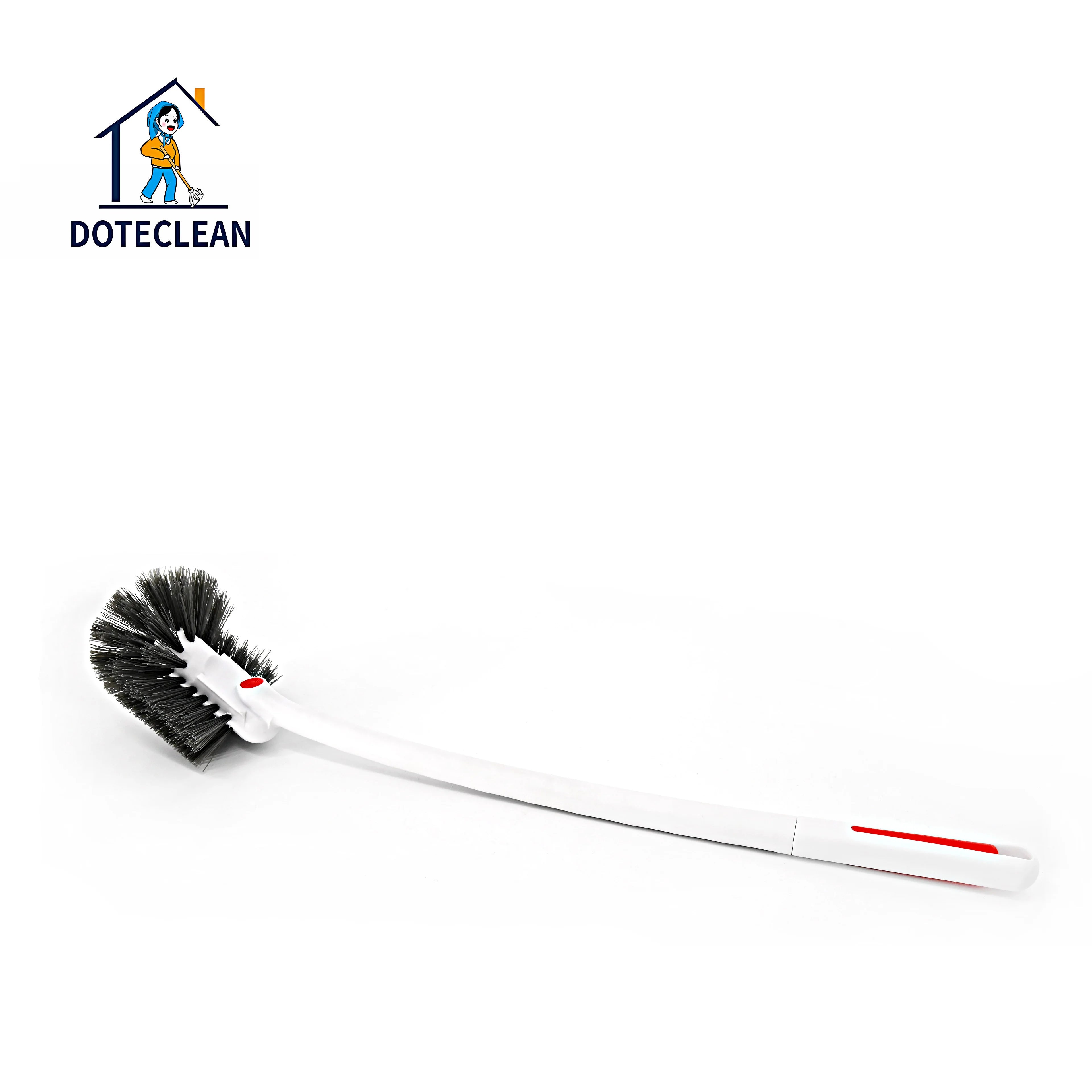Long Handle Plastic Bathroom Toilet Brush with PP Hand Support Cleaning Brushes Accessories