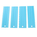 4-Piece Set of Plastic Cream Scraper Comb Double-Sided Tooth Cake Scraper DIY Baking Tools for Cake Creation