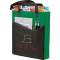 Ruthbag Custom Tote Bag Reusable Non-Woven Fabric Shopping Bag with Front Pen Pocket Letter Pattern