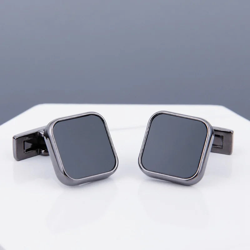 Luxury Wholesale Custom logo Suit Shirt Black Custom Button Cuff Link Men Cufflinks for Men