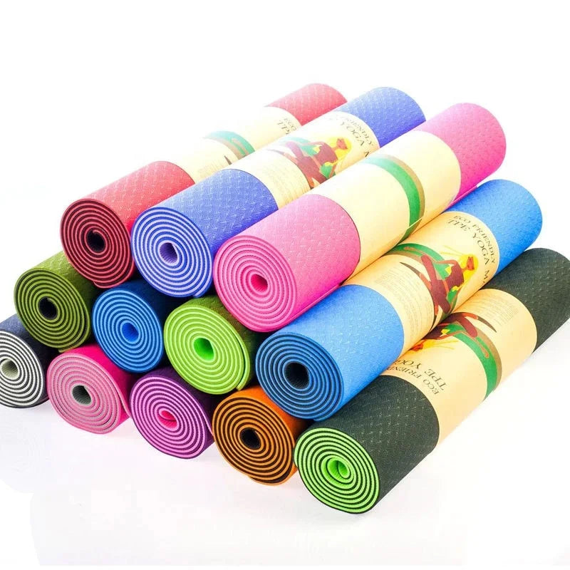 Free Sample Custom Printed Yoga Mats Eco Friendly Gym Matting Instructional Non-Slip TPE Yoga Mat