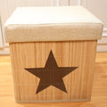 Wholesale Modern Durable Rectangle Storage Stool Foldable Ottoman for Bathroom Use Includes Carton Packing