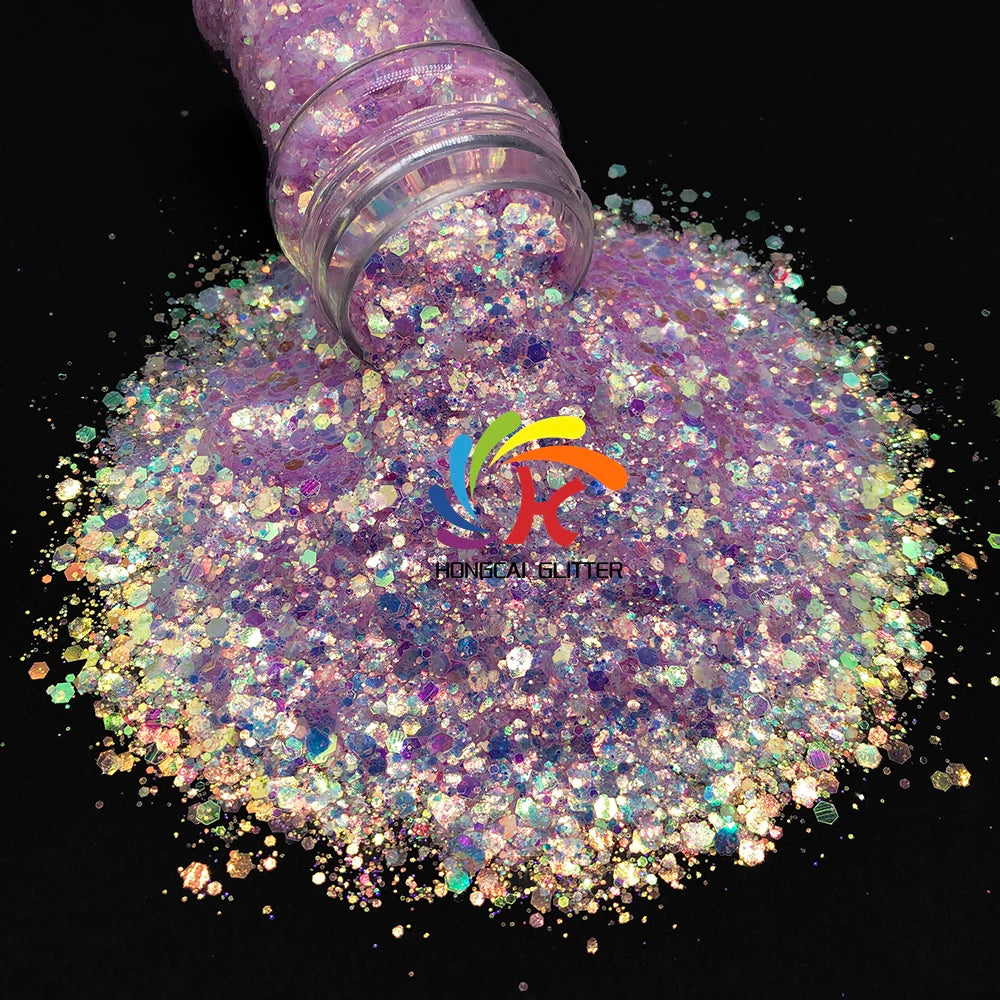 New Fashion Mixed Pink Colors Fantasy Festival Chunky Glitter for Christmas Easter New Year Thanksgiving Valentine's Day-1OZ 2OZ
