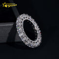 Charms Fine Jewelry Rapper Style 10K Real Gold VVS Moissanite Diamond 4MM Eternity Band Ring