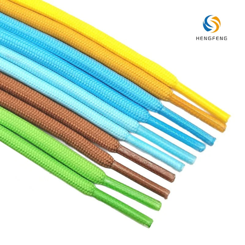 Wholesale Round Braided Polyester Shoelaces Multi-Color Shoe Laces for Sneakers