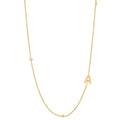 Yiwu DAICY Dainty 18K Gold Plated 26 Letter Necklace Titanium Steel Chain Non Fading with Small Diamond Necklace for Women