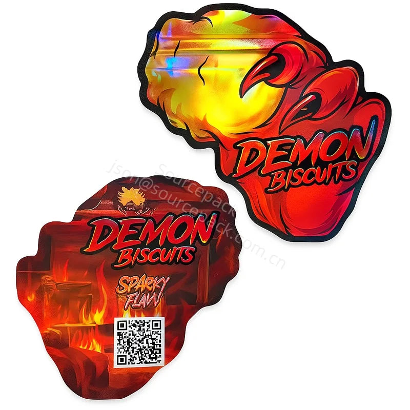 Out Gummies 7g 1g 2g Design Heat Seal Logo Direct Special Wholesale Soft Touch Shape Die Cut 3.5 Printed Custom Mylar Bags