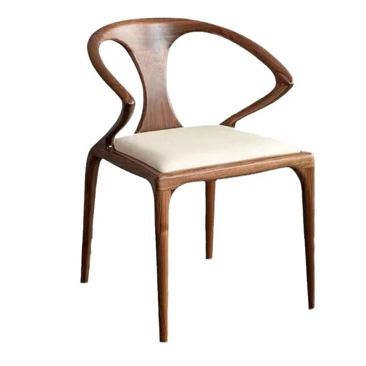 Modern Design Solid Wood Dining Chairs Hotel Restaurant Kitchen Wooden Upholstered Dining Sword Chair