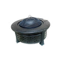 Wholesale 32 Inch Fire Pits for Outside With Grill Outdoor Wood Burning Firepit Large Steel Firepit Bowl for Patio Backyard