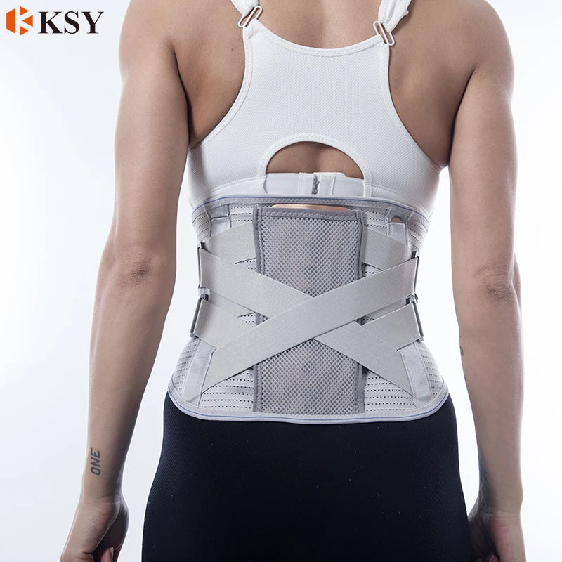 Breathable Back Support Belt for Heavy Lifting Work Anti-Skid Lumbar Support Belt for Herniated Disc Sciatica Scoliosis