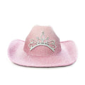 Ready to Ship Fashion Bachelorette Party Supplies Pearls Imperial Crown Western Cowboy Hats Bride to Be Cowgirl princess hat
