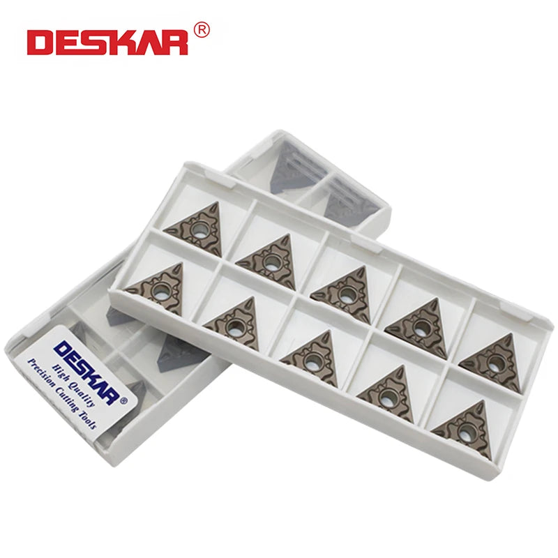 DESKAR CNC Lathe Carbide Inserts Cermet Blade Turning Tools Machining TNMG160404-HQ LF90 High Finish