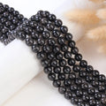 Wholesale Natural Astrophyllite Hornblende Gemstone Beads Round Beads Healing Power for Jewelry Making Bracelets Necklaces 15.5"