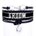 Manufacturer Infinity Love Horse Groom Bracelets Horseshoe Horse Shoe Charm Wrap Leather Bracelet