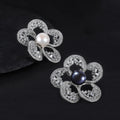 G3806 Abiding Shield 3 Years Long Lasting Plating Custom Brooches 13mm Fresh Water Pearl Silver Flower Fine Jewelry Brooch