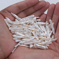 Zhuji Natural White Freshwater Pearl 4-7mm 22-38mm Biwa Shape Loose Pearl for Diy Making