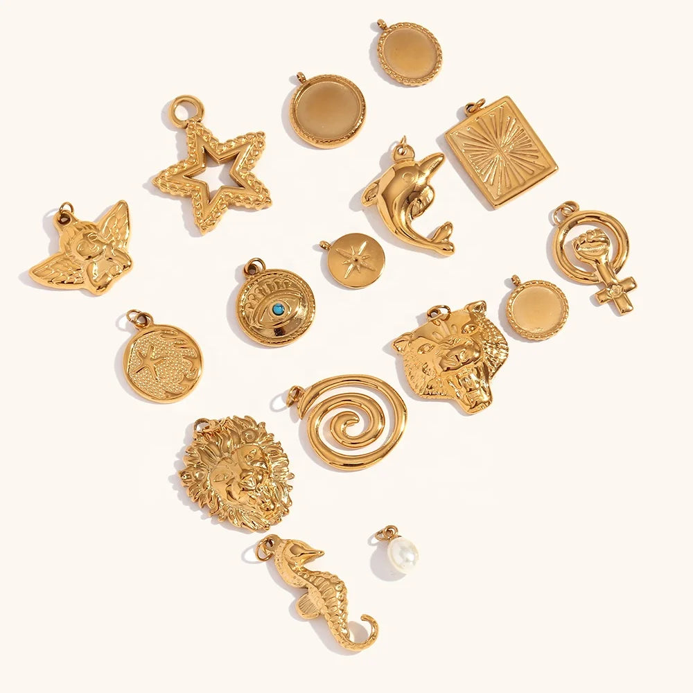 Dingran Fashion Jewelry Pendants Charms Stainless Steel Various Charms for Necklace and Bracelet