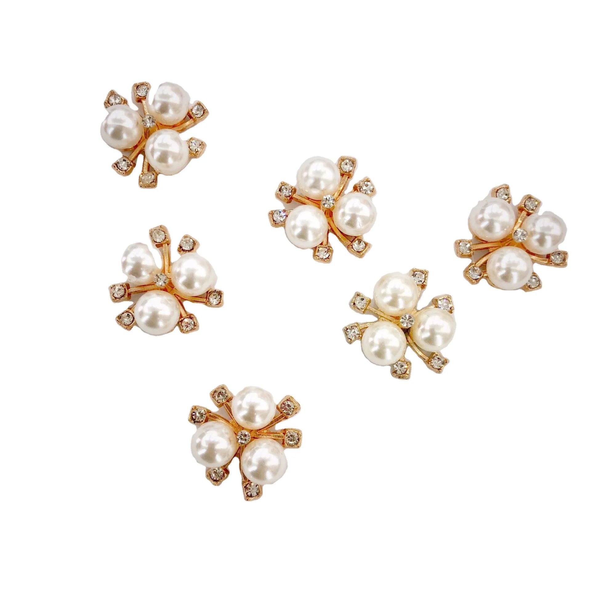 Wholesale Popular Eco-Friendly Water Diamond Pearl Buckle Clothing Accessories Rhinestone Buttons