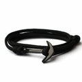 Navy Black Anchor Hook Rope Multilayer Bracelet Wristband Wrap Around Braided Bangle Women Men