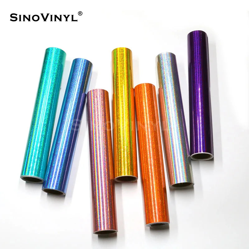 SINOVINYL Holographic Sticker Shimmer Adhesive Film Cutter Plotter Sheets Adhesive Vinyl in Poster Materia
