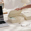 Book Design Desktop Compartment Storage Box Data Cable Headphone Charging Cable Organizer