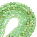 Natural Green Sapphire Loose Beads Afghan Jade Round Beads 4/6/8/10/12mm Natural Stone Necklace for Jewelry Accessory Making