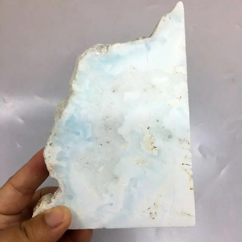 Wholesale Natural Blue Larimar Rough Crysta Slice Raw Material Nature Stone Semi Precious Healing Decoration