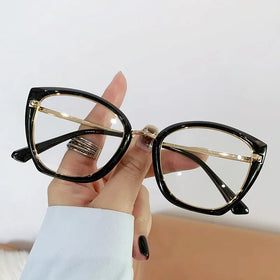 Cat's Eye Eyeglasses Frame Anti Blue Light Glasses Female Trend Personality Photochromic Eyeglasses