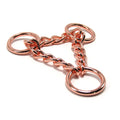 1inch Metal Rose Gold Martingale Chain Dog Collar With Stainless Steel Weld Chain for Pet