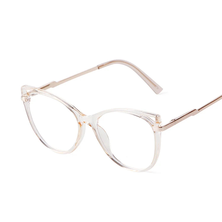 PSTY4137D Wholesale Eyeglasses Frames Fashion Luxury Optical Cat Eye Transparent Glasses for Women Ladies