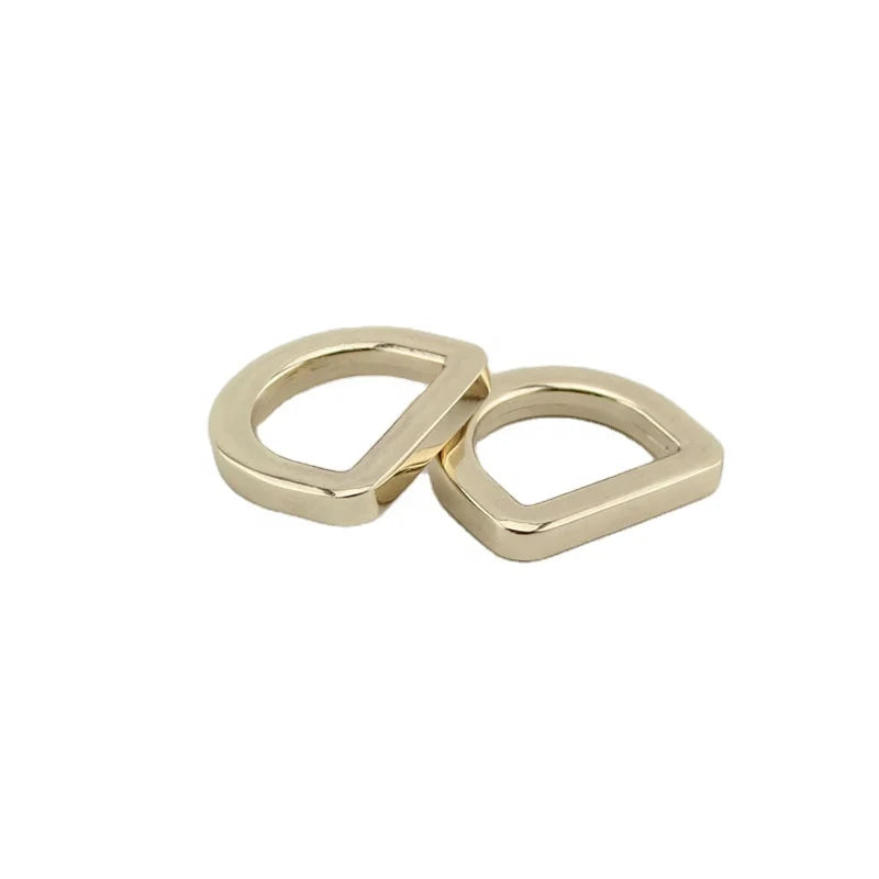 Nolvo World 16*13mm 5/8" Weled D-shaped Ring Handbag Hardware 4mm Thickness Webbing  Alloy Dee Rings for Bag Accessories